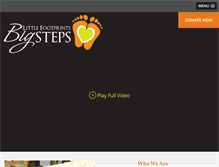 Tablet Screenshot of littlefootprintsbigsteps.com